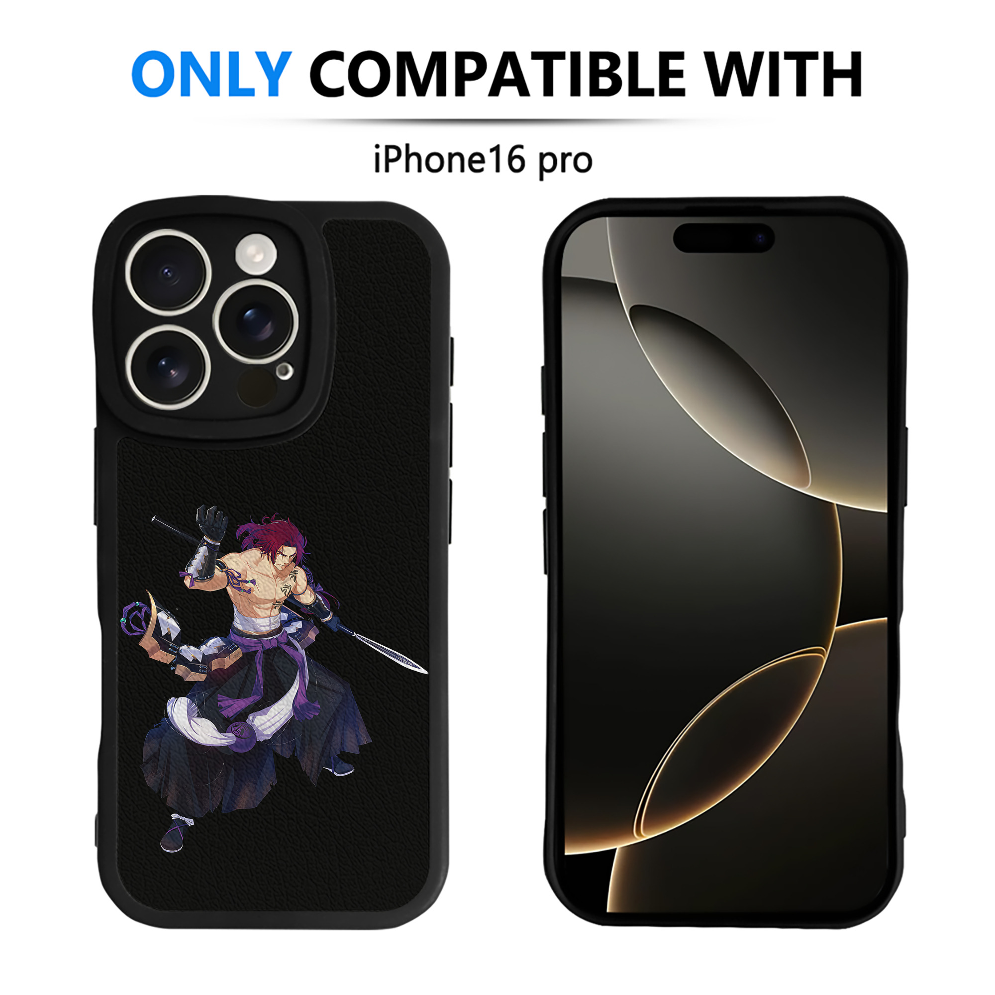 （画像用） 刀剣乱舞 Touken Ranbu 【iPhone 16シリーズ対応】シリコンスマホケース（レザー調） 材質：シリコン
